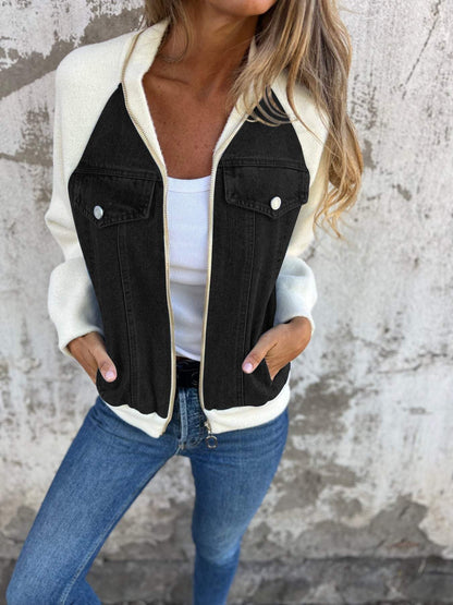 Olivia - Modern Jacket with Denim Fabric