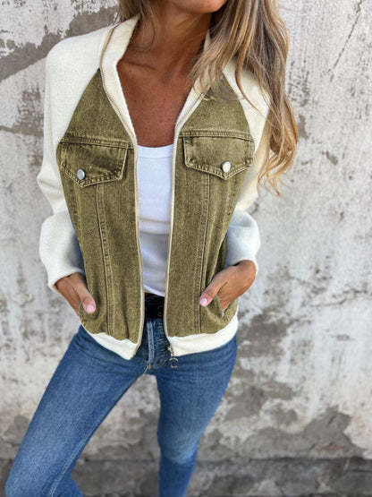 Olivia - Modern Jacket with Denim Fabric