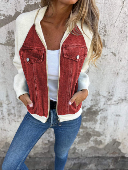 Olivia - Modern Jacket with Denim Fabric